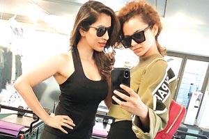 Pilates girls Kangana Ranaut and Sophie Choudry 'werking out' in London