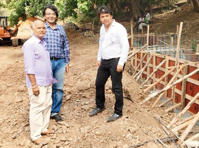 Vikram Chogale, Vinod Seth and Gopal Zaveri who got the construction along Dahisar River stopped on Saturday