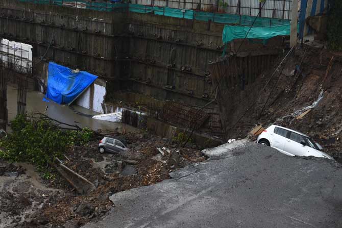 Antop hill wall collapse