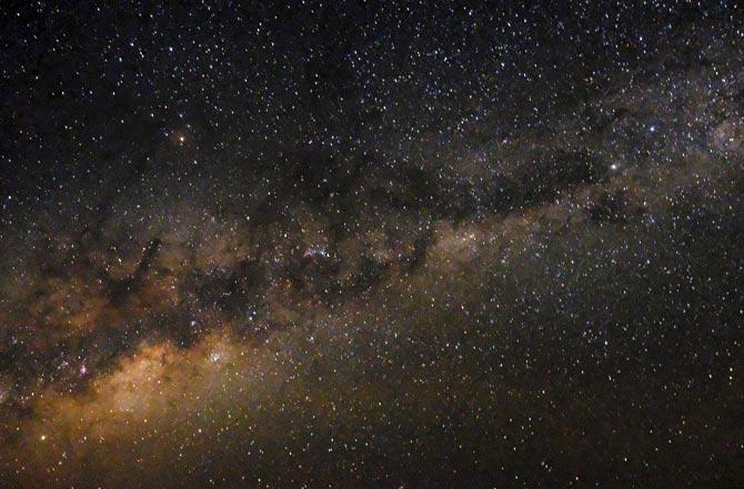 Onboard, conditions were perfect to catch the Milky Way, says Devasher
