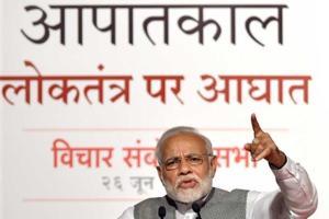 Narendra Modi attacks Congress for imposing Emergency, calls for 'eternal vigil'