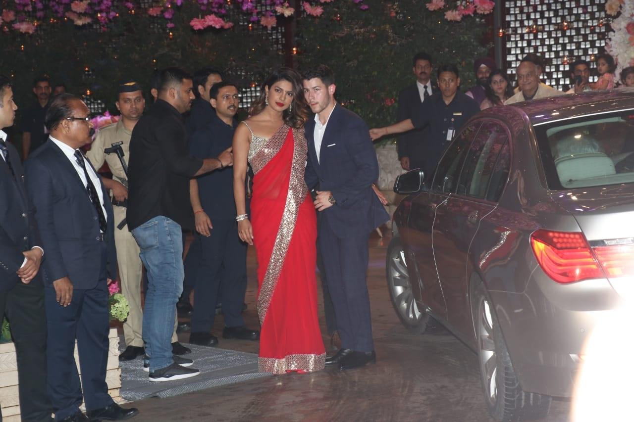 Priyanka Chopra, Nick Jonas at Akash Ambani