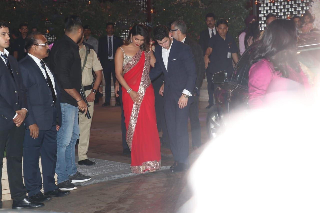 Priyanka Chopra, Nick Jonas at Akash Ambani