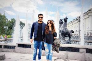 Rohit Sharma and wife Ritika enjoying themselves in Moscow