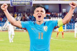 Chhetri equals Messi's record, joint second highest scorer among active players