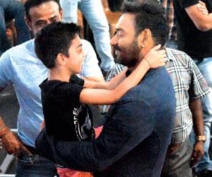 Aw! Ajay Devgn and son Yug's candid moment captured