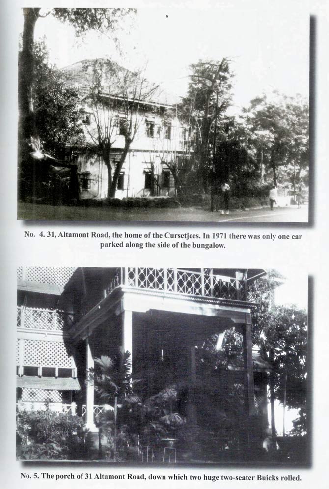 The porch of 31 Altamont Road, home of the Cursetjees (now Pushpak building), from where a pair of Buicks would grandly roll downhill. Pic courtesy/Pervin Mahoney
