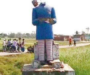 Ambedkar's statue vandalised in Azamgarh