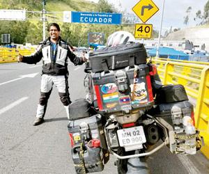 Mumbai biker returns after riding 68,000 km across five continents