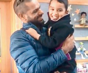 Watch video: Shikhar Dhawan surprises his wife Aesha and kids in Australia