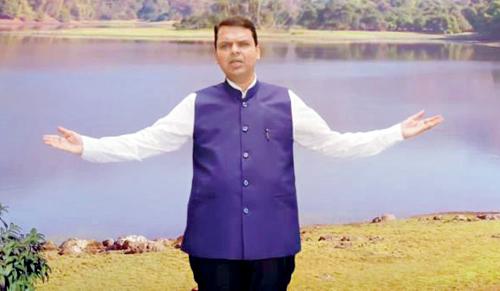 CM Devendra Fadnavis in a still from the video