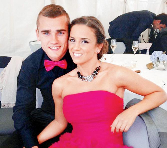 Antoine Griezmann and Erika Choperena