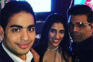 Akash Ambani-Shloka Mehta engagement: Karan Johar shares photo with the couple