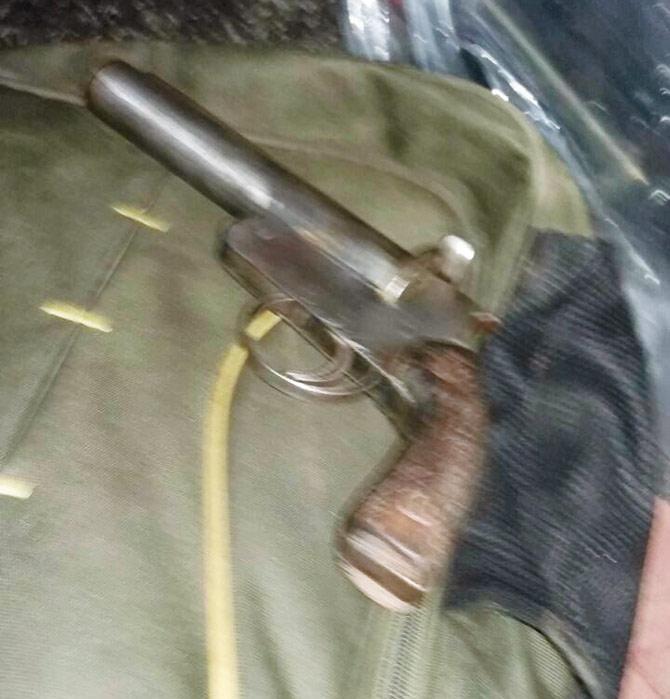 The pistol that was used in the crime