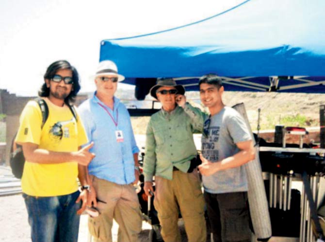 Mehul Gohil (left) and Ryan Pereira (extreme right) with the production unit in Jodhpur in 2011. Gohil