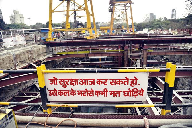 A signboard offers some sage advice: 