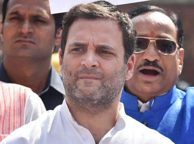Rahul Gandhi joins protest for special status to Andhra Pradesh