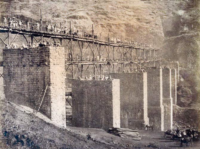The construction of the railway through the ghats to the east of Bombay, while being one of the great engineering achievements of the age, engendered terrible losses, through accident and disease. Pics courtesy/Railways and the Raj, Atlantic books