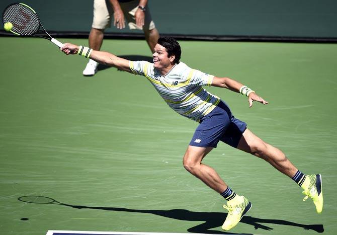 Milos Raonic. Pic/AFP