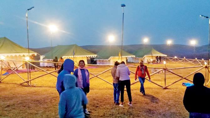 The tents where the leaders reside