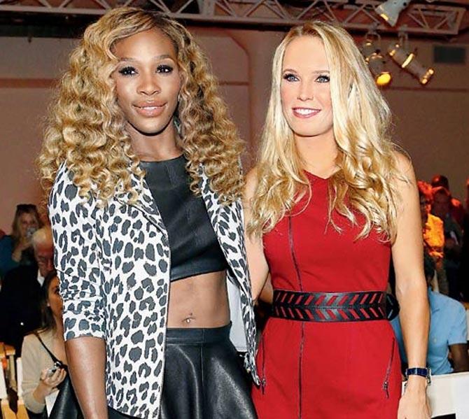 Serena Williams and Caroline Wozniacki