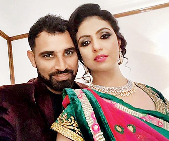 India pacer Mohammad Shami with wife Hasin Jahan