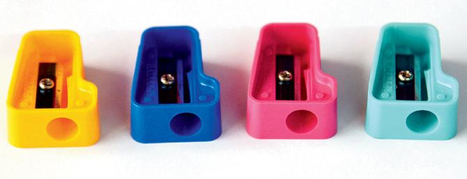 The sharpeners for lefties that the manufacturer launched last month. Pic/Shadab Khan
