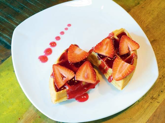 Strawberry waffle