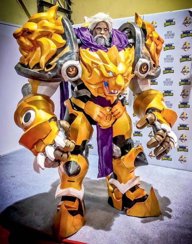 Jeet Molankar won the championship for cosplaying Reinhardt from Overwatch