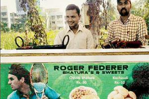 Roger Federer has a Bhatura and sweets stall named after him!