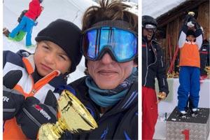 SRK goes skiing with 'champion' AbRam, see photos