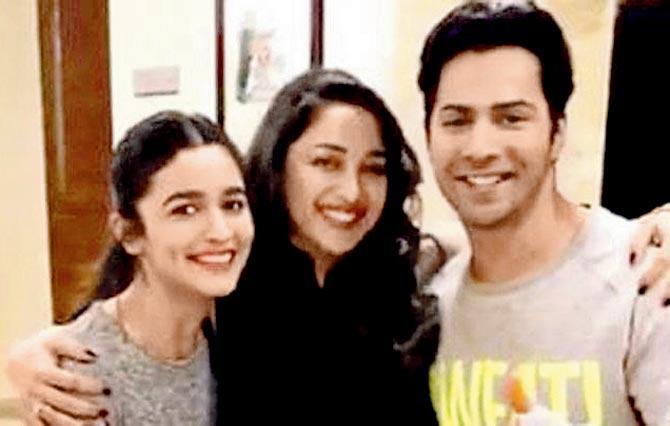 Alia Bhatt, Madhuri Dixit-Nene and Varun Dhawan