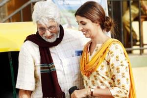 Pics: Shweta Bachchan Nanda shoots with dad Amitabh Bachchan for a commercial