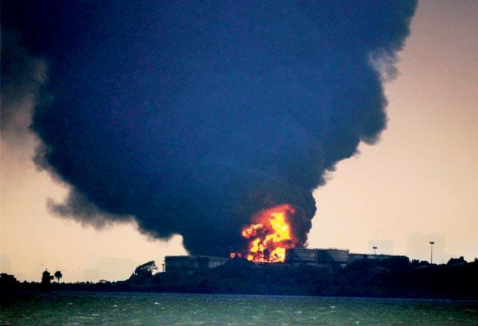 The BPCL tank fire at Butcher Island in October last year