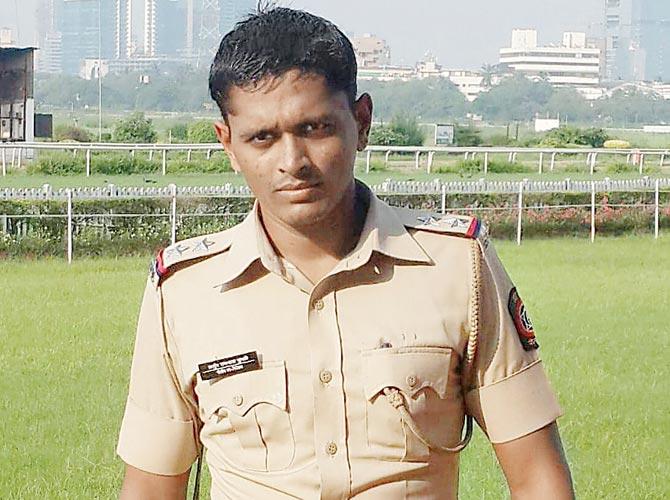 PSI Arjun Kudle, attached to Agripada police station, took leave from work on Friday to travel to Chichondi for shramdan