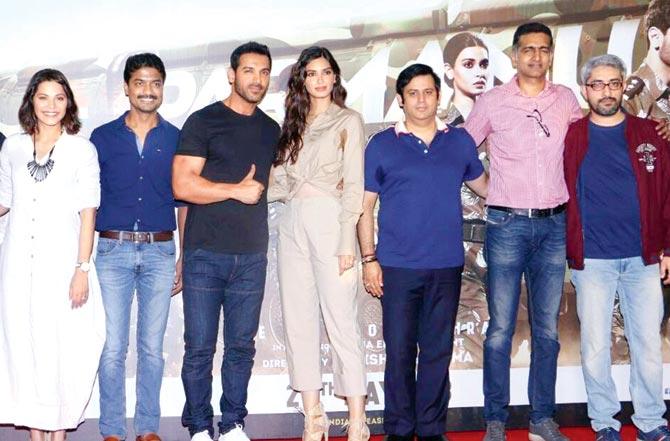Cast and crew of Parmanu: The Story Of Pokhran at the trailer launch