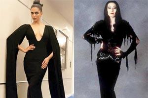Deepika Padukone's outfit similar to Morticia Addams' from the Addams family