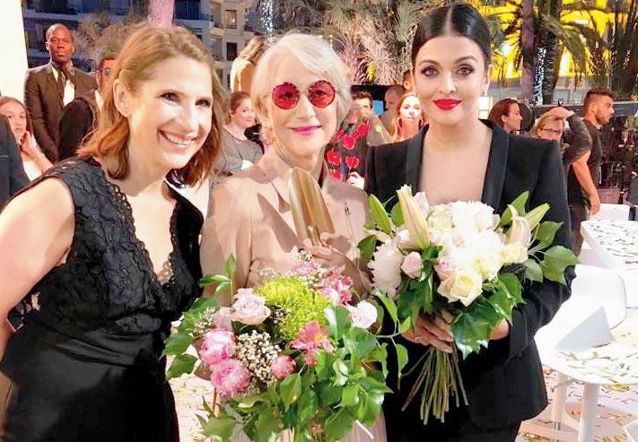 Genie Godula, Helen Mirren and Aishwarya Rai Bachchan