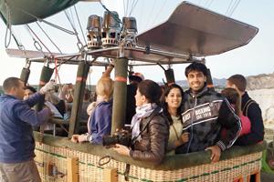 Pranav Chopra and wife Pradnya enjoy hot air balloon in Turkey