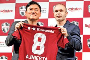 Barcelona icon Iniesta joins Japanese club Vissel Kobe