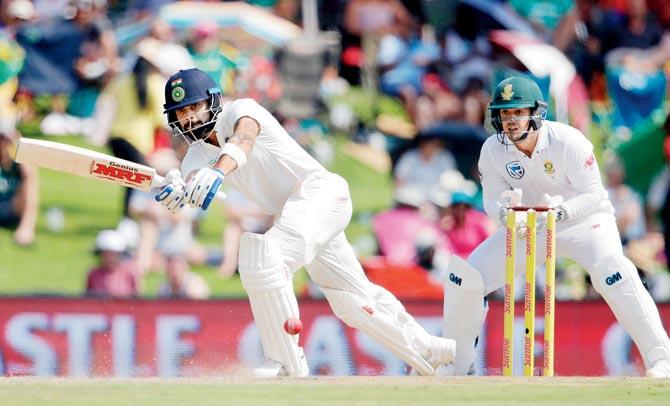 Virat Kohli during the second Test v SA earlier this year. Pic/AFP