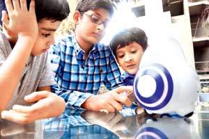 Miko, an emotionally intelligent robot entertains Mumbai family