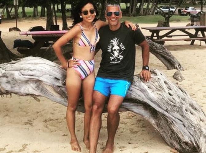 Milind Soman and Ankita Konwar