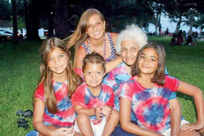 Nana had gone to Florida to visit her great-grandchildren