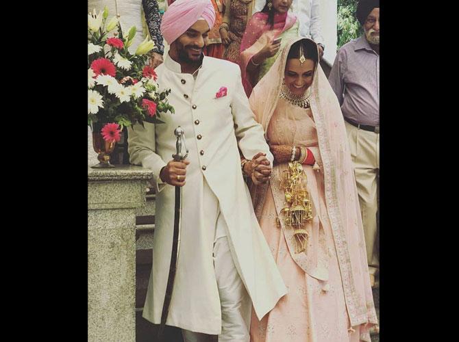 Neha Dhupia and Angad Bedi wedding