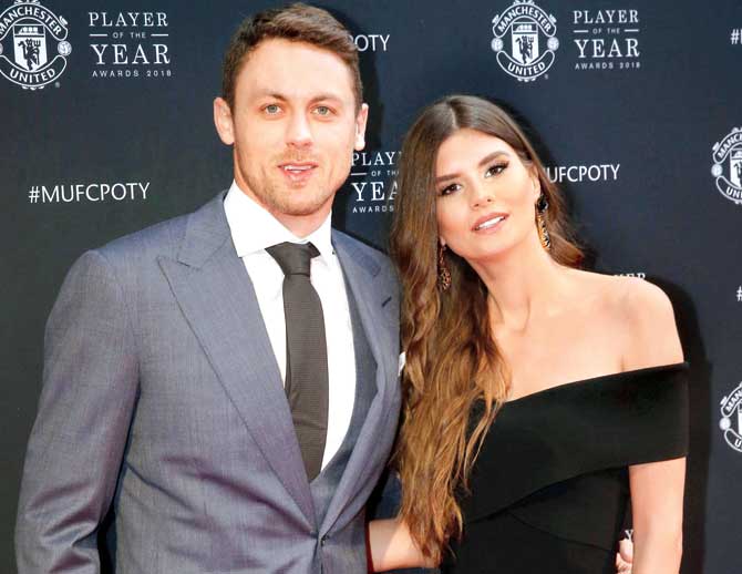 Nemanja Matic with Aleksandra Pavic