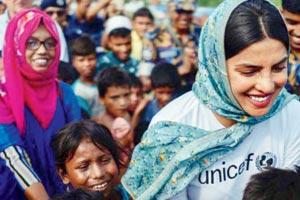 Pictures: Priyanka Chopra meets Rohingya refugee kids