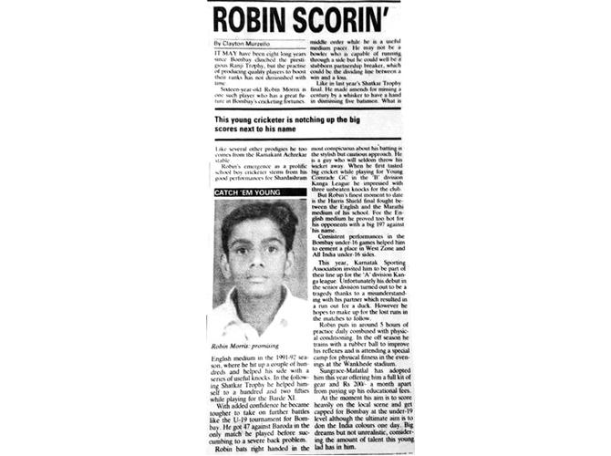 The mid-day article on Robin Morris in the early 1990s