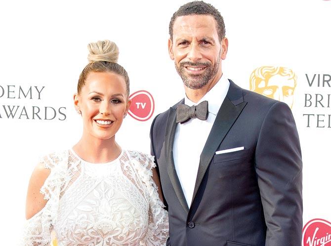 Rio Ferdinand with girlfriend Kate Wright