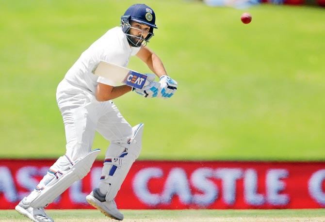Rohit Sharma tackles the South African bowling on the final day of the second Test at Supersport Park in Centurion earlier this year. Pic/AFP